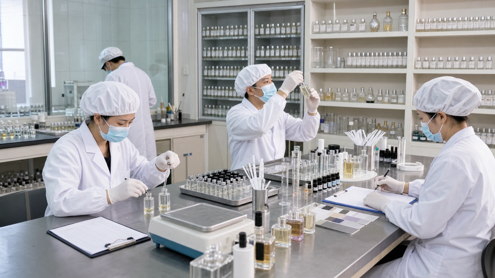 广州香水 OEM 工厂打样留样与品控工作台能力展示